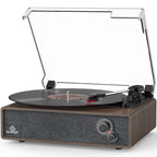 Seasonlife® Record Player for Vinyl Turntable with Speakers,Pale Purple