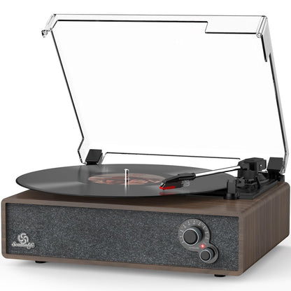 Seasonlife® Record Player for Vinyl Turntable with Speakers,Pale Purple