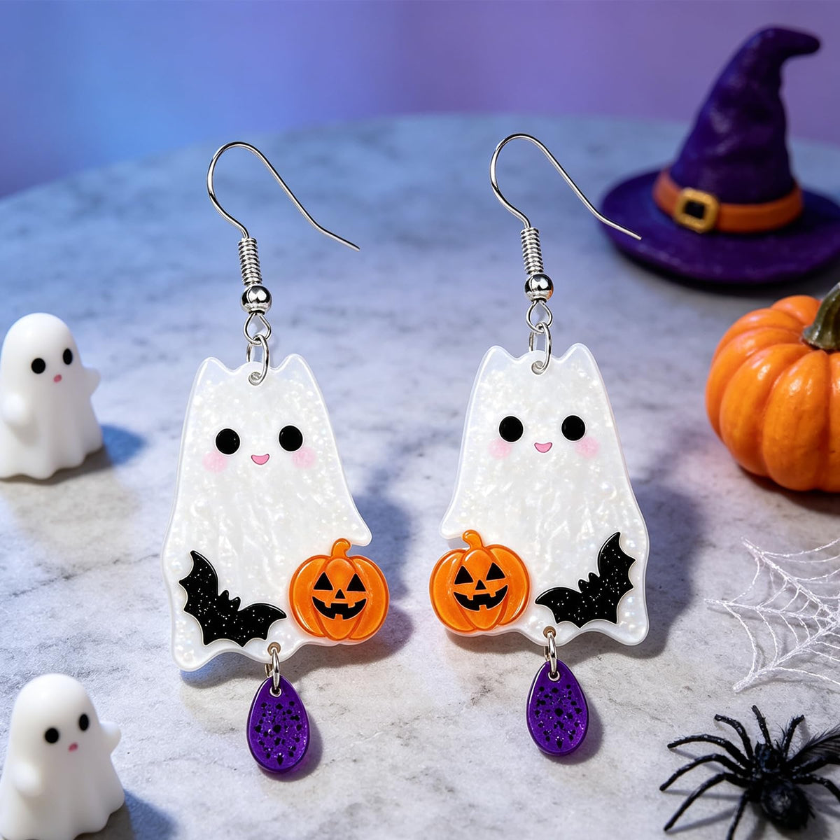 Hocus Pocus Earrings for Women Spooky Witch Halloween Pumpkin Earrings Halloween Accessories Witch Jewelry