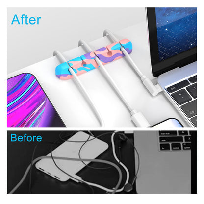 Cord Organizer for Desk, White Cable Organizer Cable Clips 2 Pack