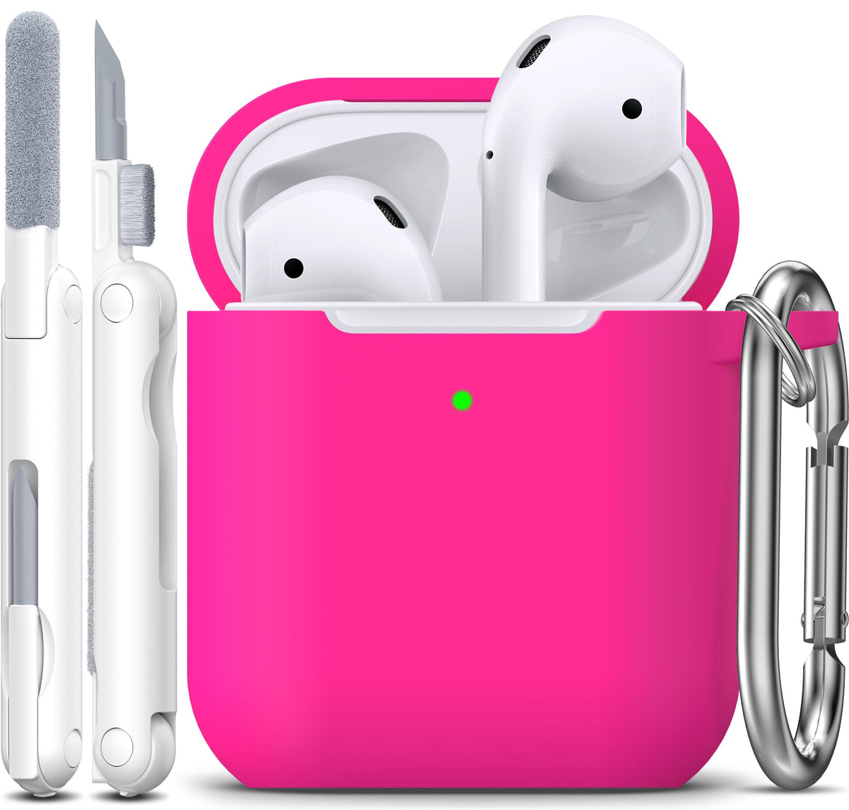 R-fun for AirPods 2nd/1st Case Silicone Cover, Banana Violet