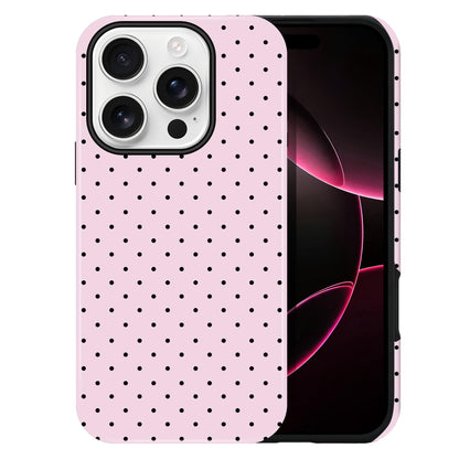 Polka Dot Pattern Phone Case for iPhone 17 6.3", White