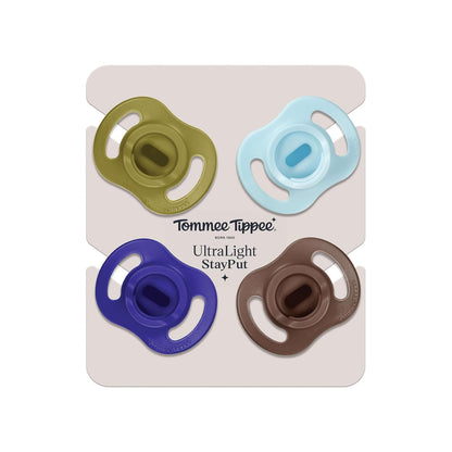 Tommee Tippee Ultra-Light StayPut Pacifier, 0-6m, 4 Count