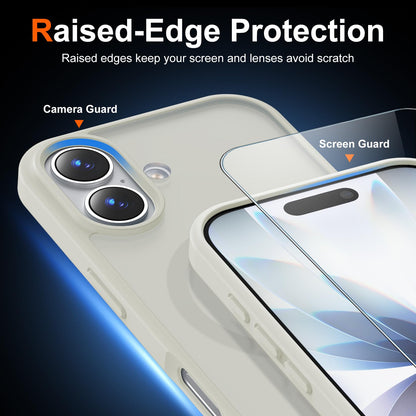 Temdan for iPhone AIR Case with Screen Protector Beige