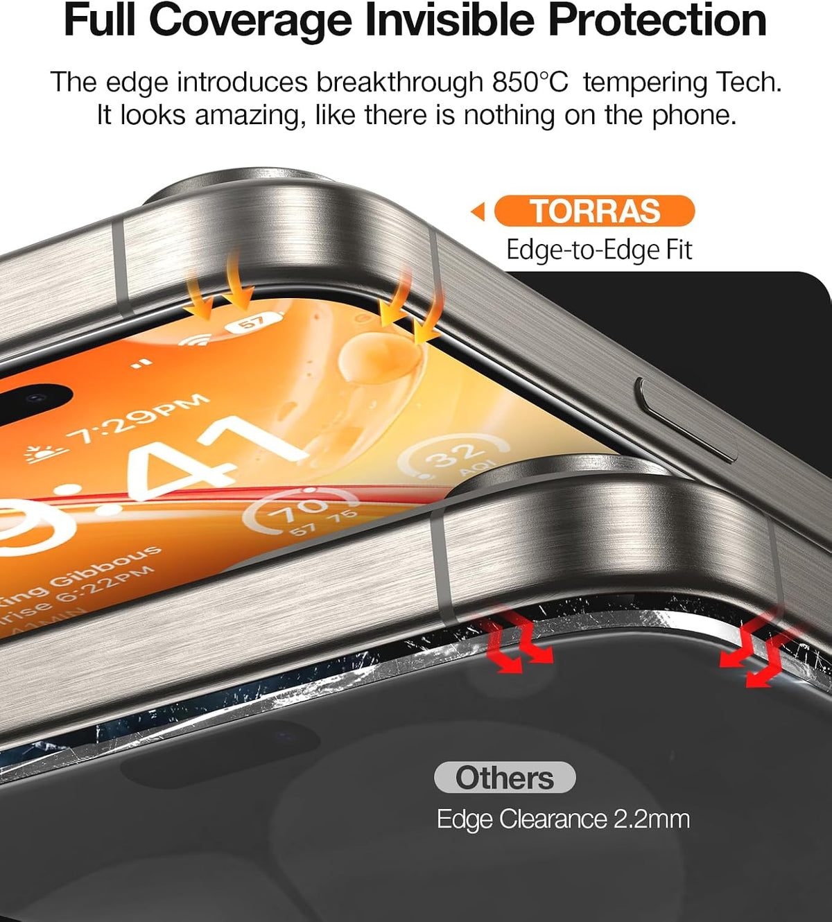 TORRAS Military-Grade Unbreakable for iPhone 18 Pro Screen Protector 2-Pack
