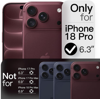JETech Magnetic Slim Case for iPhone 18 Pro, Dark Cherry