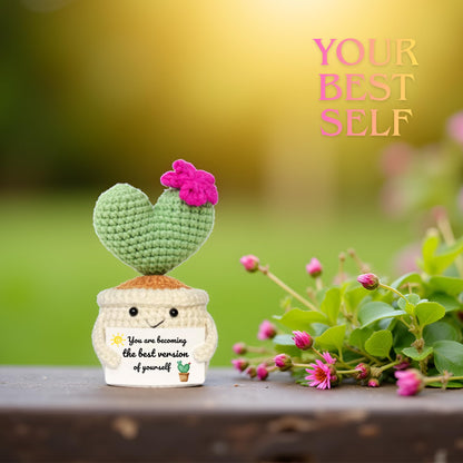 Get Well Gifts for Women, Handmade Crochet Cactus Plant