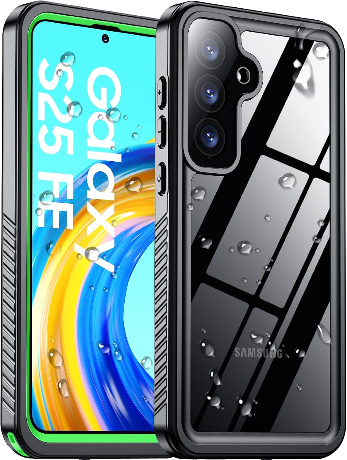 Temdan Compatible with iPhone 17 Pro Case,Waterproof Built-in Screen & Camera Protector IP68 Underwater Full Body 17FT Military Dropproof Shockproof Phone Case 6.3"-Blue/Clear
