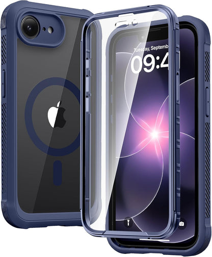 Diaclara Designed for iPhone 15 Plus Case 6.7 Inch, Full-Body Clear Bumper Cases w/Built-in Screen Protector, 360 Protective Rugged Case + Glass Camera Lens Protector,Mint Green