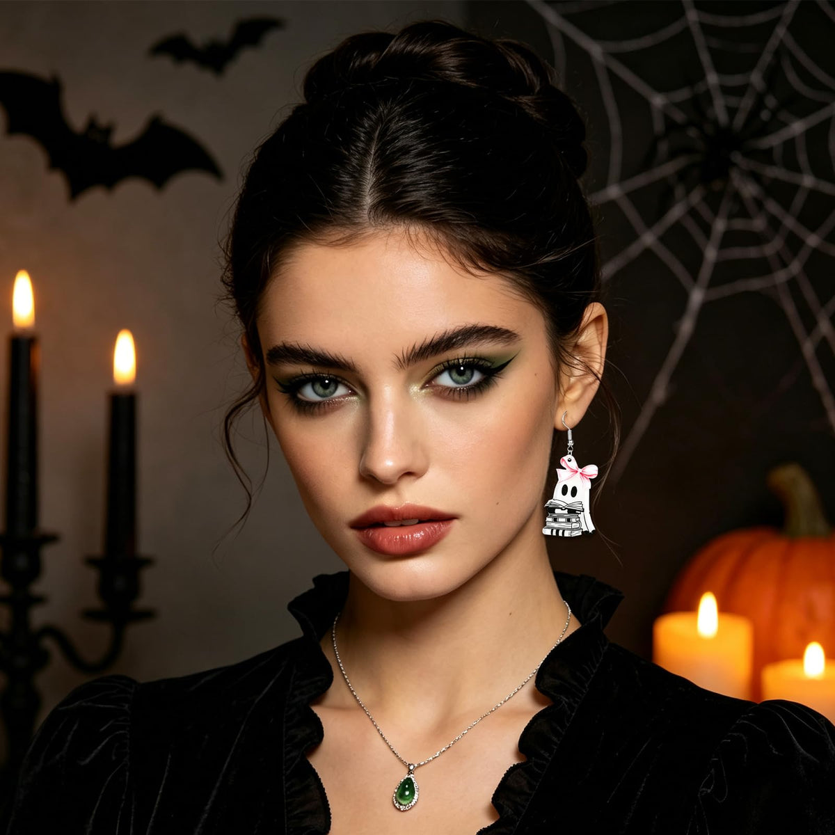 Hocus Pocus Earrings for Women Spooky Witch Halloween Pumpkin Earrings Halloween Accessories Witch Jewelry