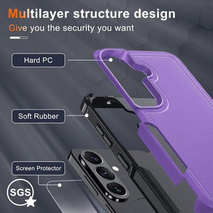for Samsung Galaxy S24 FE Case, Full Body Heavy Duty Cover, Black Matte
