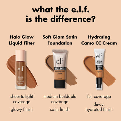 e.l.f. Soft Glam Satin Foundation, Medium Coverage, 43 Tan Cool
