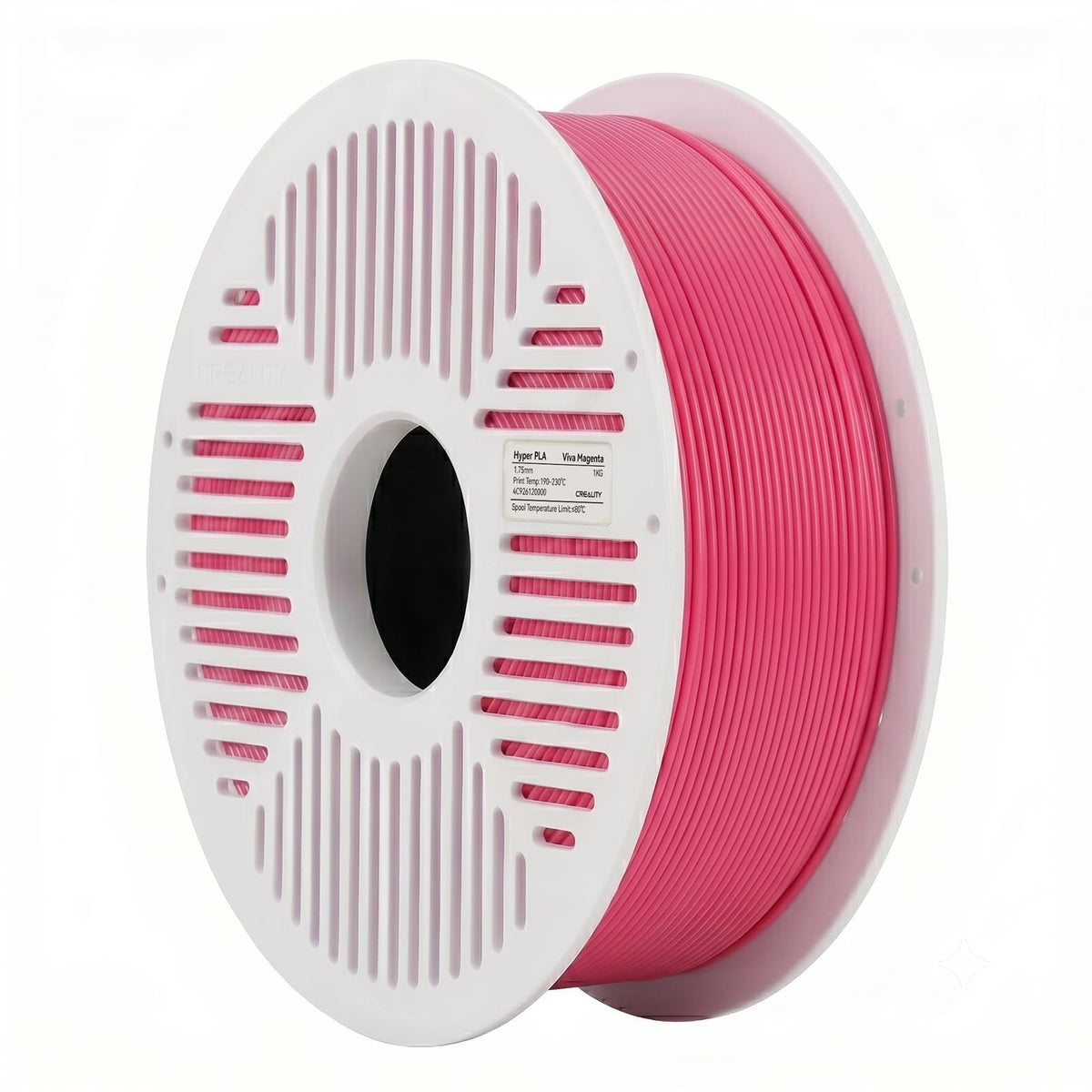Creality Hyper PLA Filament RFID 1.75mm with Reusable Spool 1KG, High Speed Up to 600mm/s, White, 1-Pack