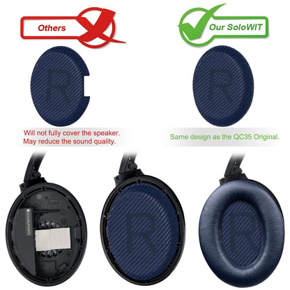 Earpads for Bose QC35 & QC35 ii - Black