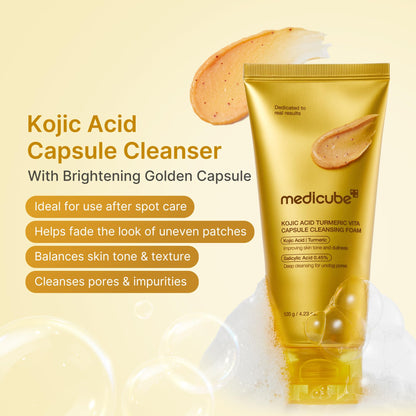 medicube Facial Cleanser PDRN Pink Glutathione Capsule Foam Cleanser