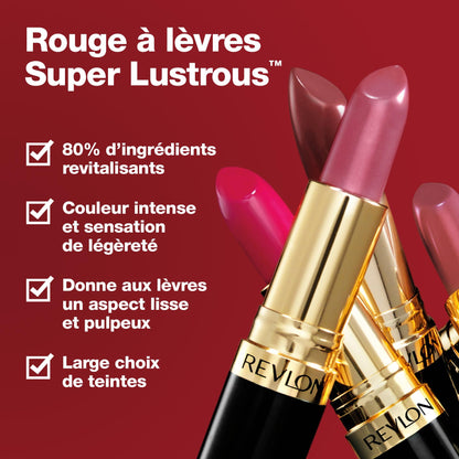 Revlon Super Lustrous Lipstick, Creamy Formula For Soft, Fuller-Looking Lips, Moisturized Feel, 028 Cherry Blossom, 0.15 oz