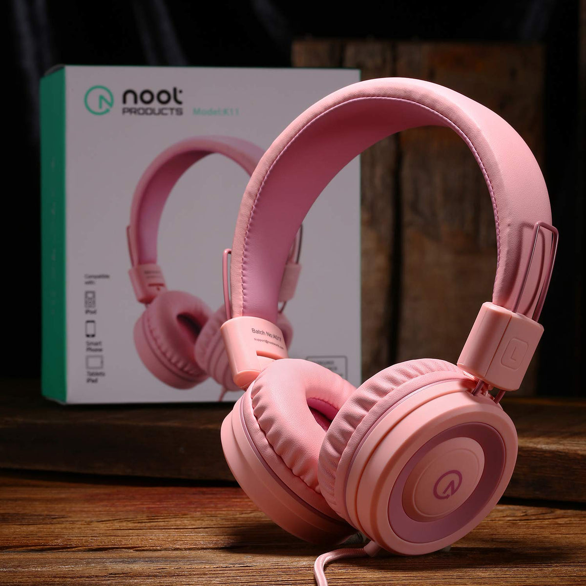 noot products K11 Kids Headphones with Wired Cord 3.5mm Jack Navy/Teal