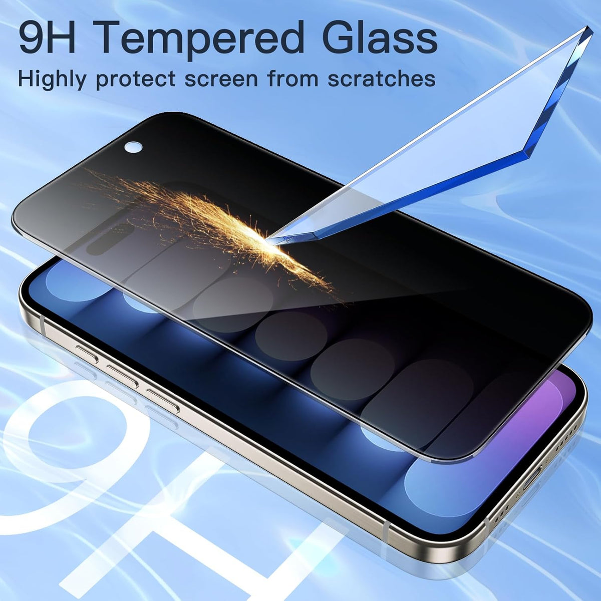 JETech Privacy Screen Protector for iPhone 16 Pro Max, 2-Pack