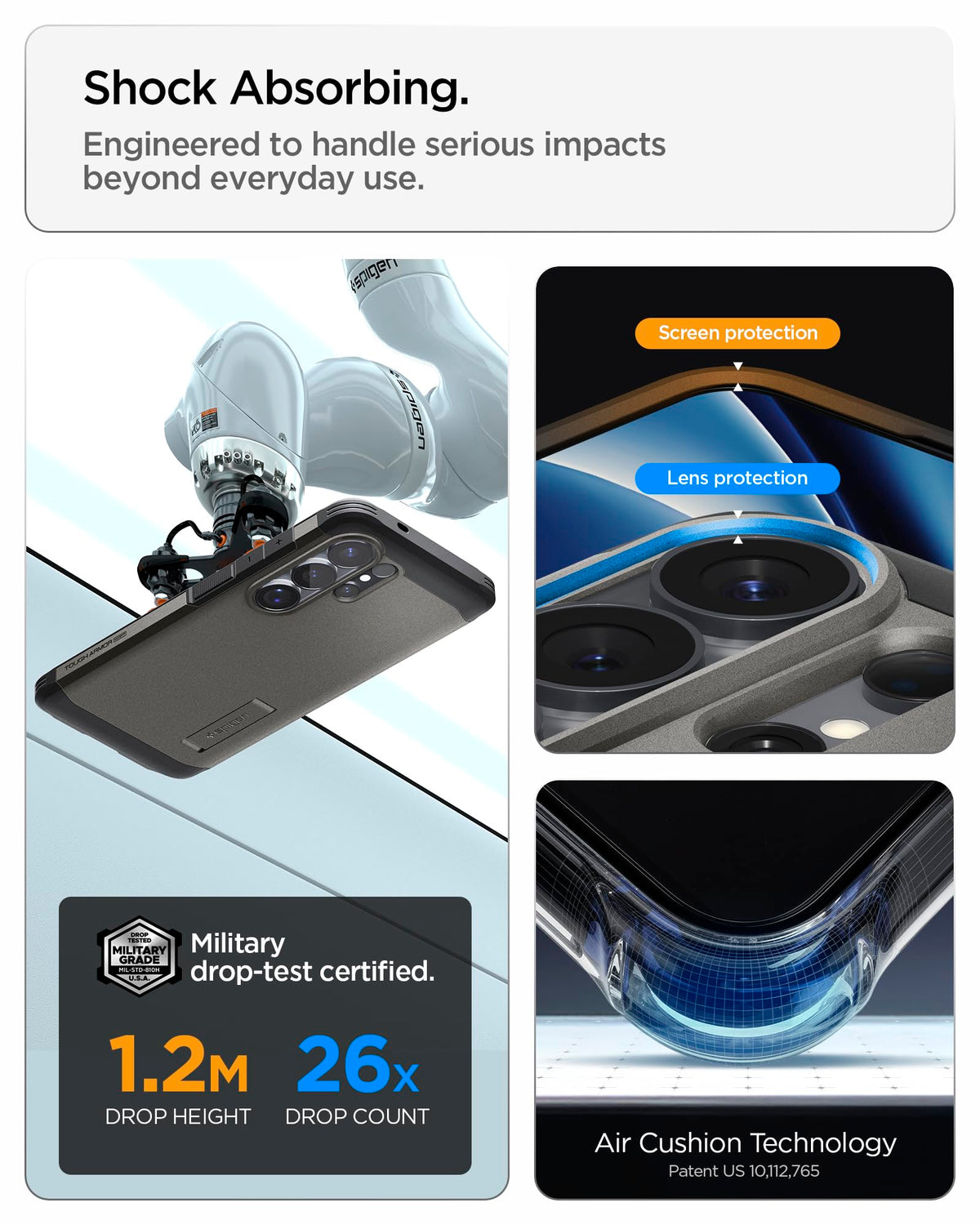 Spigen for Galaxy S26 Case, Tough Armor MagFit [Kickstand] [Compatible with MagSafe] [Military-Grade Protection] - Black