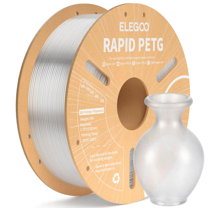 ELEGOO Rapid PETG 3D Printer Filament 1.75mm Black 1KG