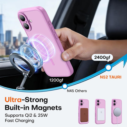 TAURI for iPhone 16 Pro Max Case, Compatible with MagSafe, Purple