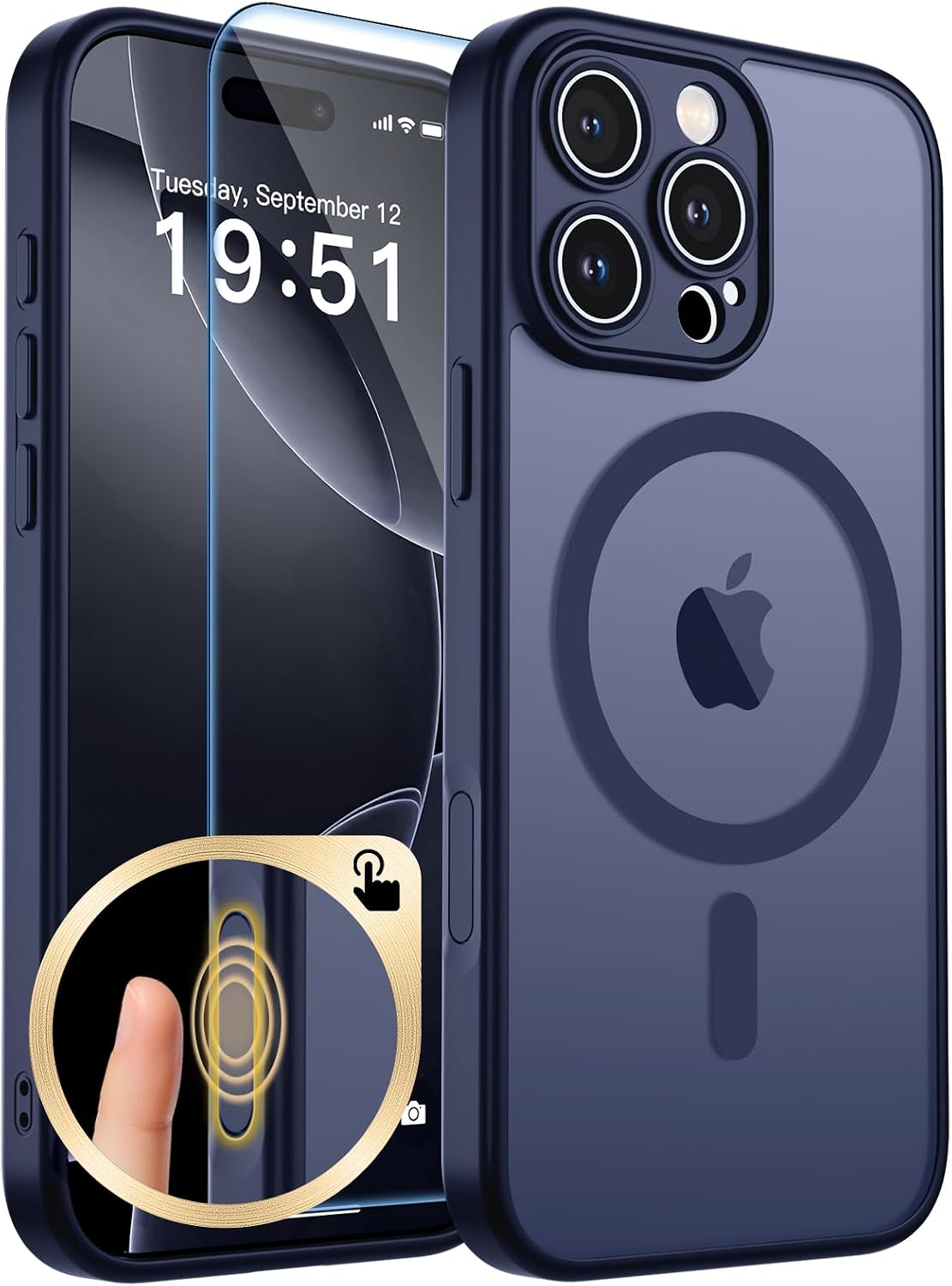 zapica Magnetic for iPhone Air Case, Dark Blue
