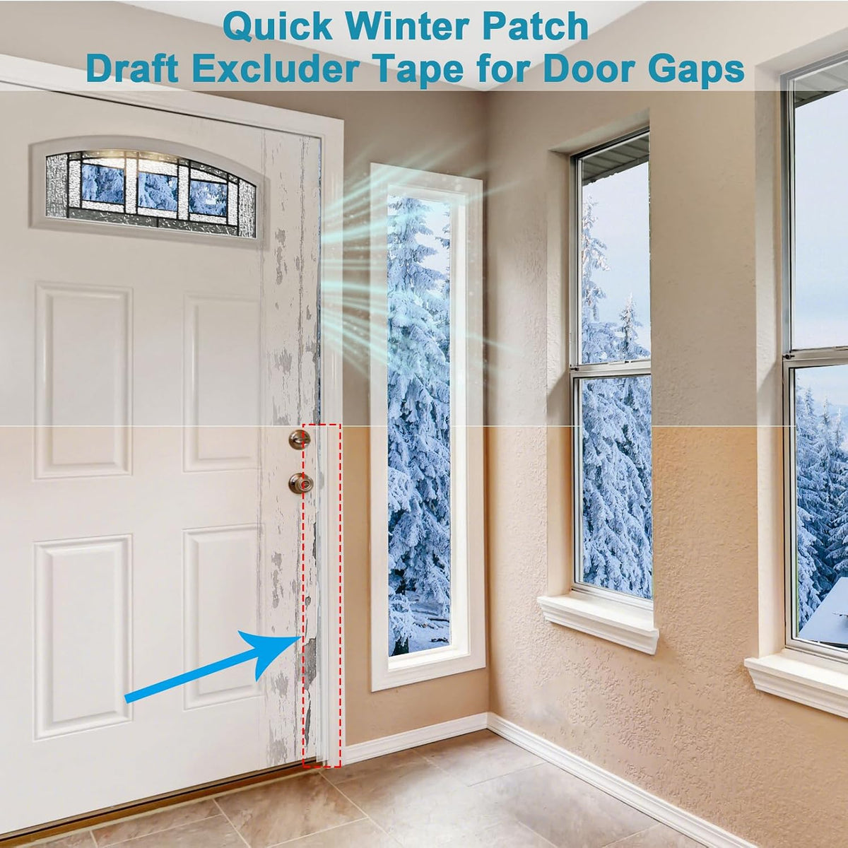 Draft Excluder Tape for Windows Doors, Removable Weather Seal, 3.5cm x 10m