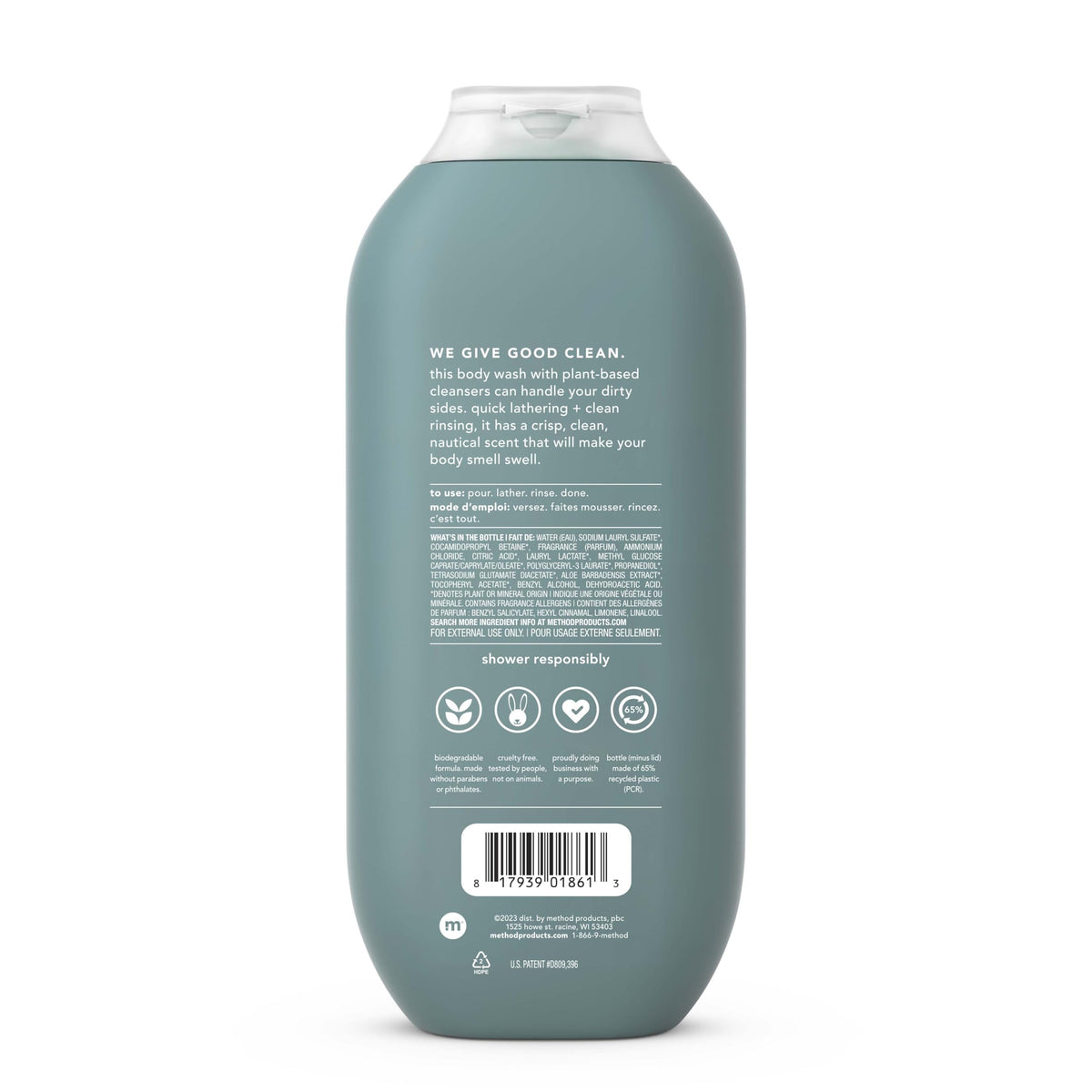 method Men’s Body Wash, Sea + Surf Scent, 28 fl oz