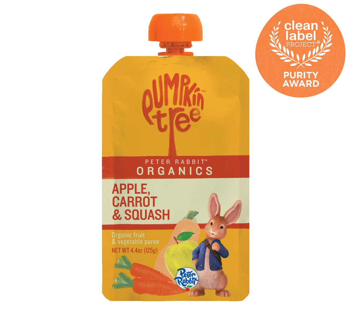 Pumpkin Tree Peter Rabbit Organics, Banana, Mango, and Kale, 4 Squeeze Pouch, Mango, Broccoli & Kale, 4.4 Ounce (Pack of 10)