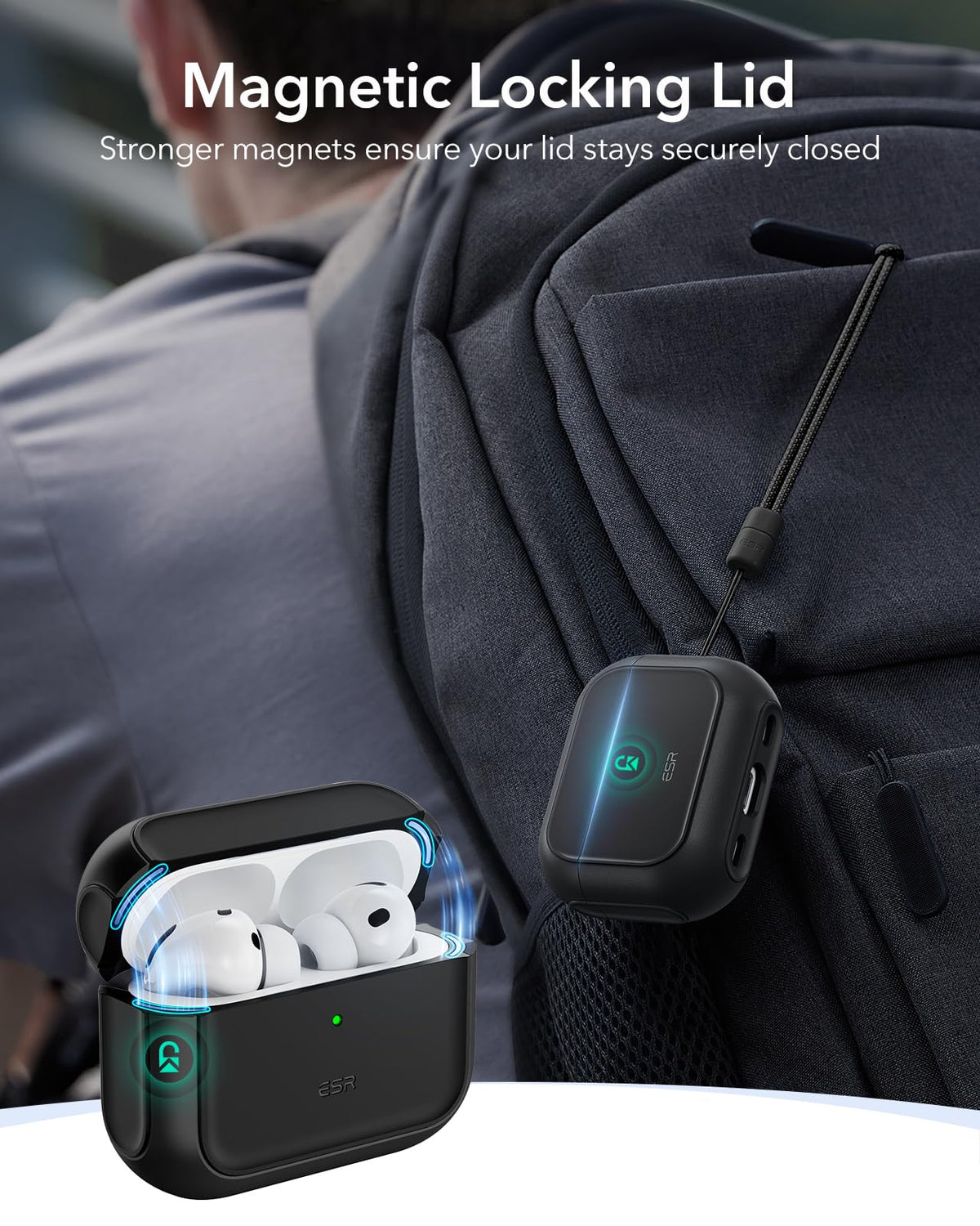 ESR for AirPods Pro 2 Case, Compatible with MagSafe, White