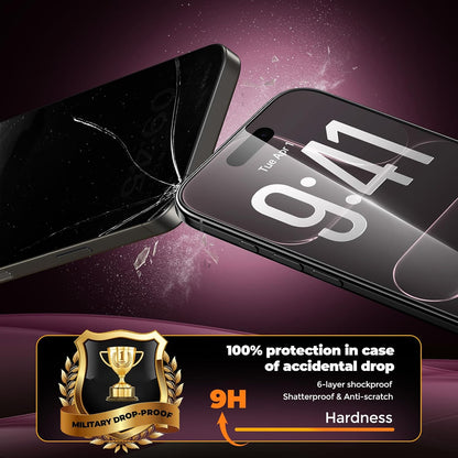 UNBREAKcable Privacy Screen Protector for iPhone 15, Full Coverage