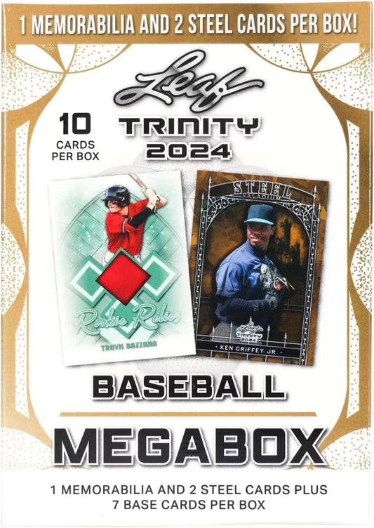 2024 Leaf Trinity Baseball Trading Card Mega Box (1 Memorablilia Card per Box!)