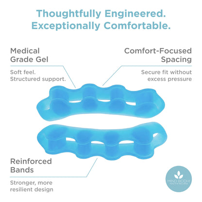 Mind Bodhi Toe Separators/Toe Spacers - Men & Women - Large Size - Blue