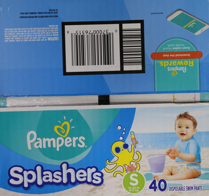 Pampers Splashers Swim Diapers, Size 4, 18 Count, Disposable Swim Diapers, Contains Mess, No Swell