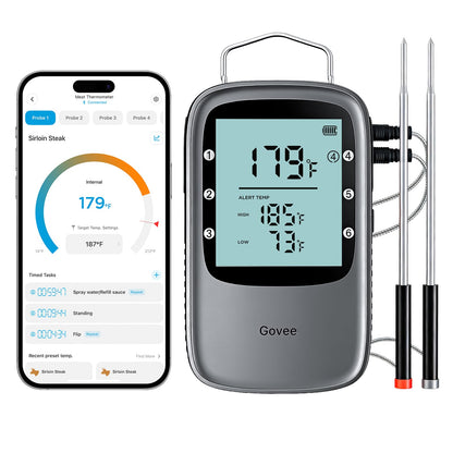 Govee Bluetooth Meat Thermometer Digital with Smart App Timer and Alerts
