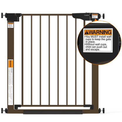 Cumbor 29.7-51.5 in Extra Wide Baby Gate for Stairs, Dog Gate Indoor Black