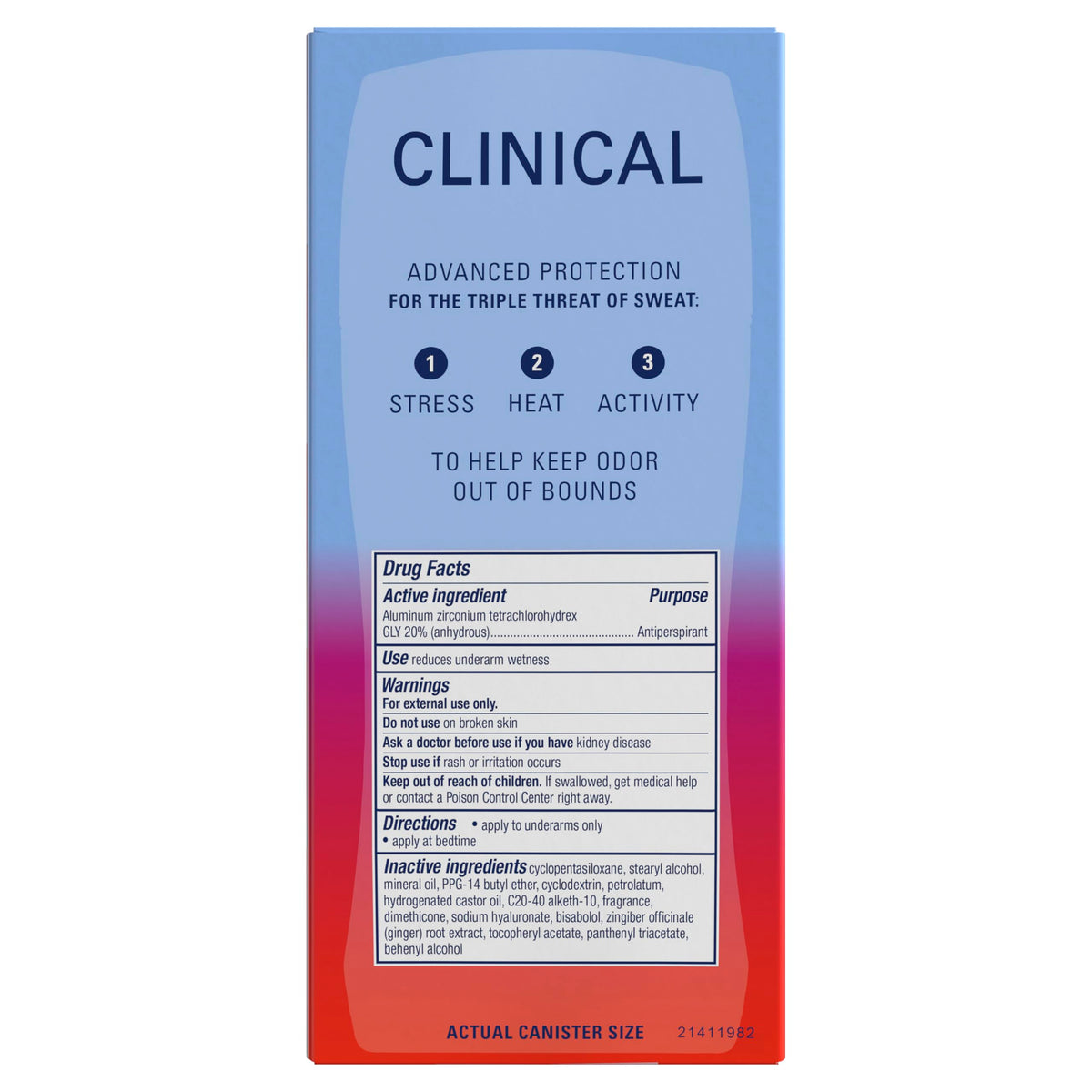 Secret Clinical Antiperspirant Deodorant for Women, Completely Clean 2.6 oz