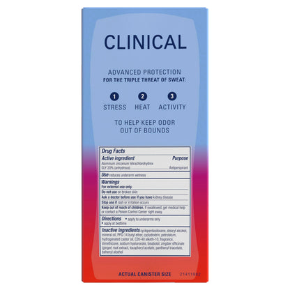 Secret Clinical Antiperspirant Deodorant for Women, Completely Clean 2.6 oz