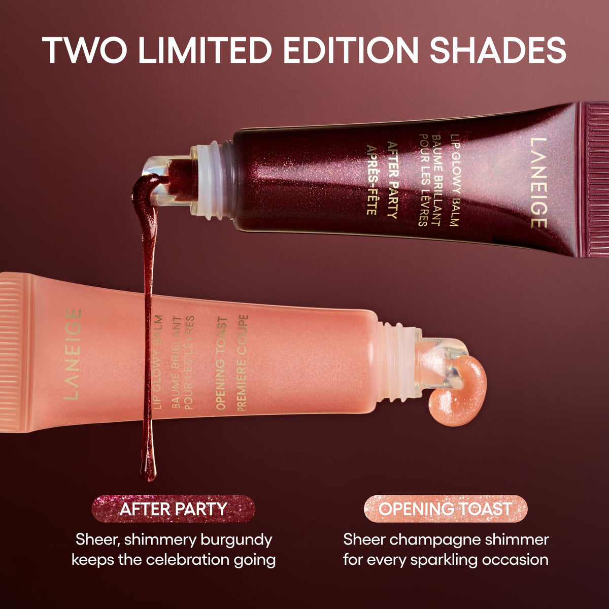 LANEIGE Lip Glowy Balm | Sheer Tinted Lip Treatment Balm Tube