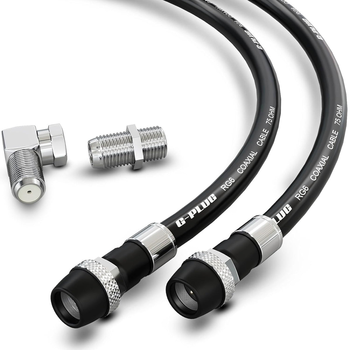 G-PLUG 200FT RG6 Coaxial Cable Extender - Coax Cable Cord, Triple Shielded