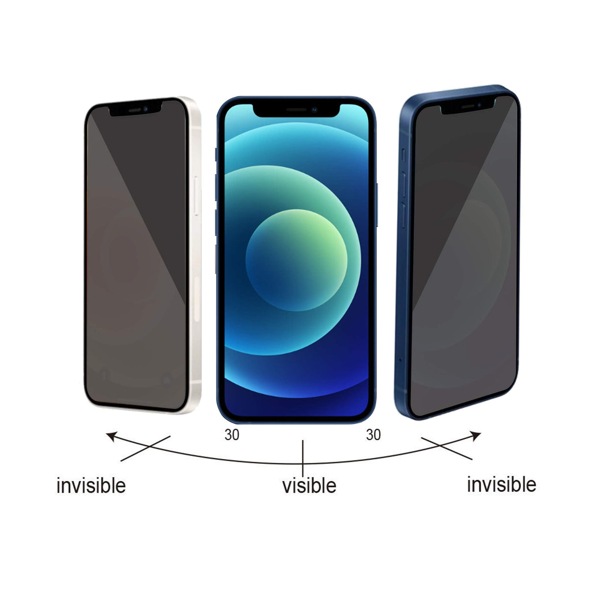 Ailun 3 Pack Privacy Screen Protector for iPhone 17 Pro Max, Tempered Glass