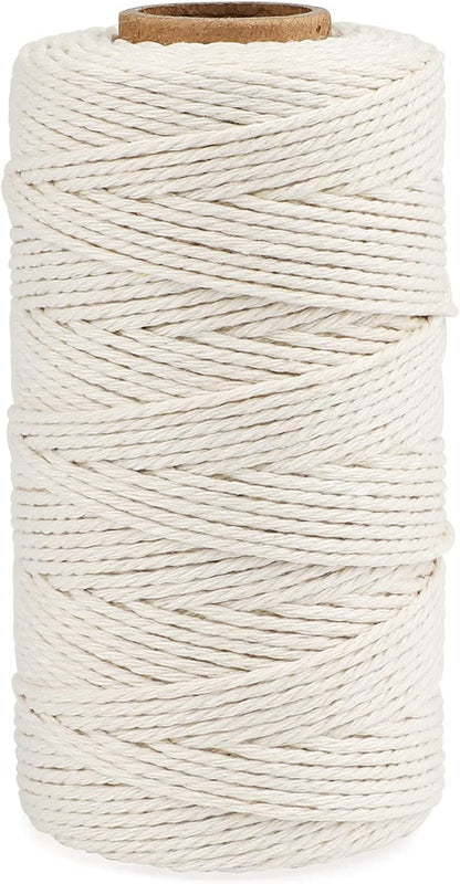 jijAcraft 50M White Cotton String: 2MM Cooking String for DIY Crafts