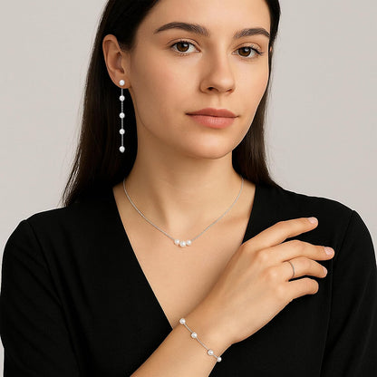 Pearl Bracelets for Women and Girls, Dainty Bracelet Wedding Pearl Jewelry