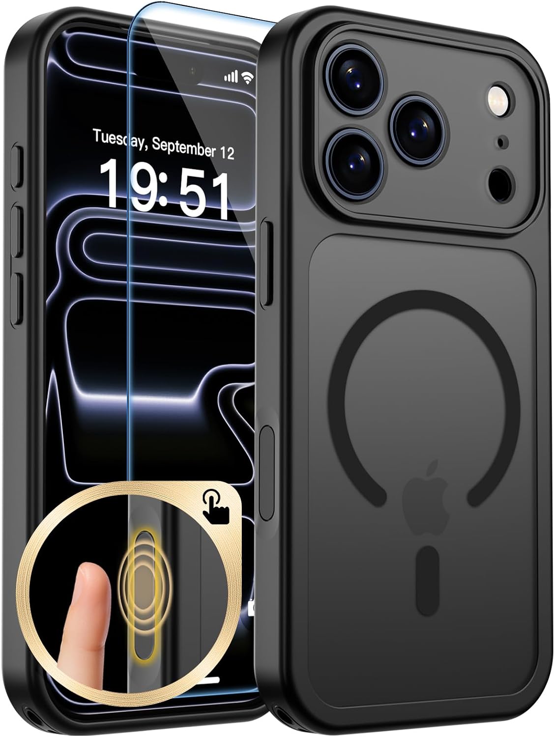 zapica Magnetic for iPhone Air Case, Dark Blue
