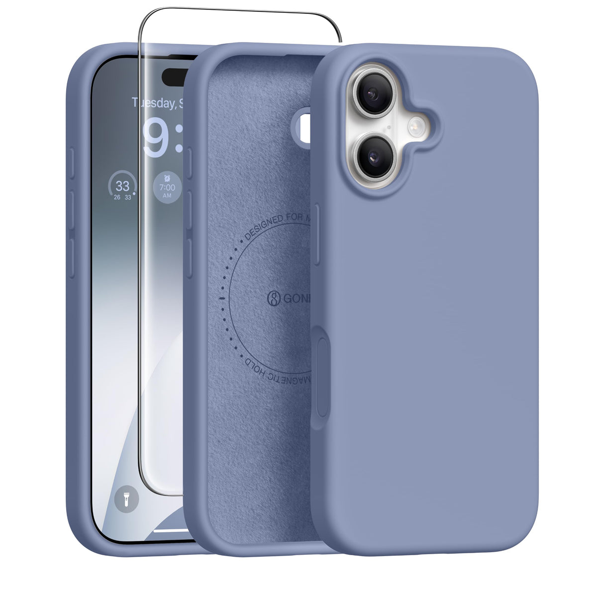 GONEZ for iPhone 18 Pro Max Case/iPhone 17 Pro Max Case, Mist Blue
