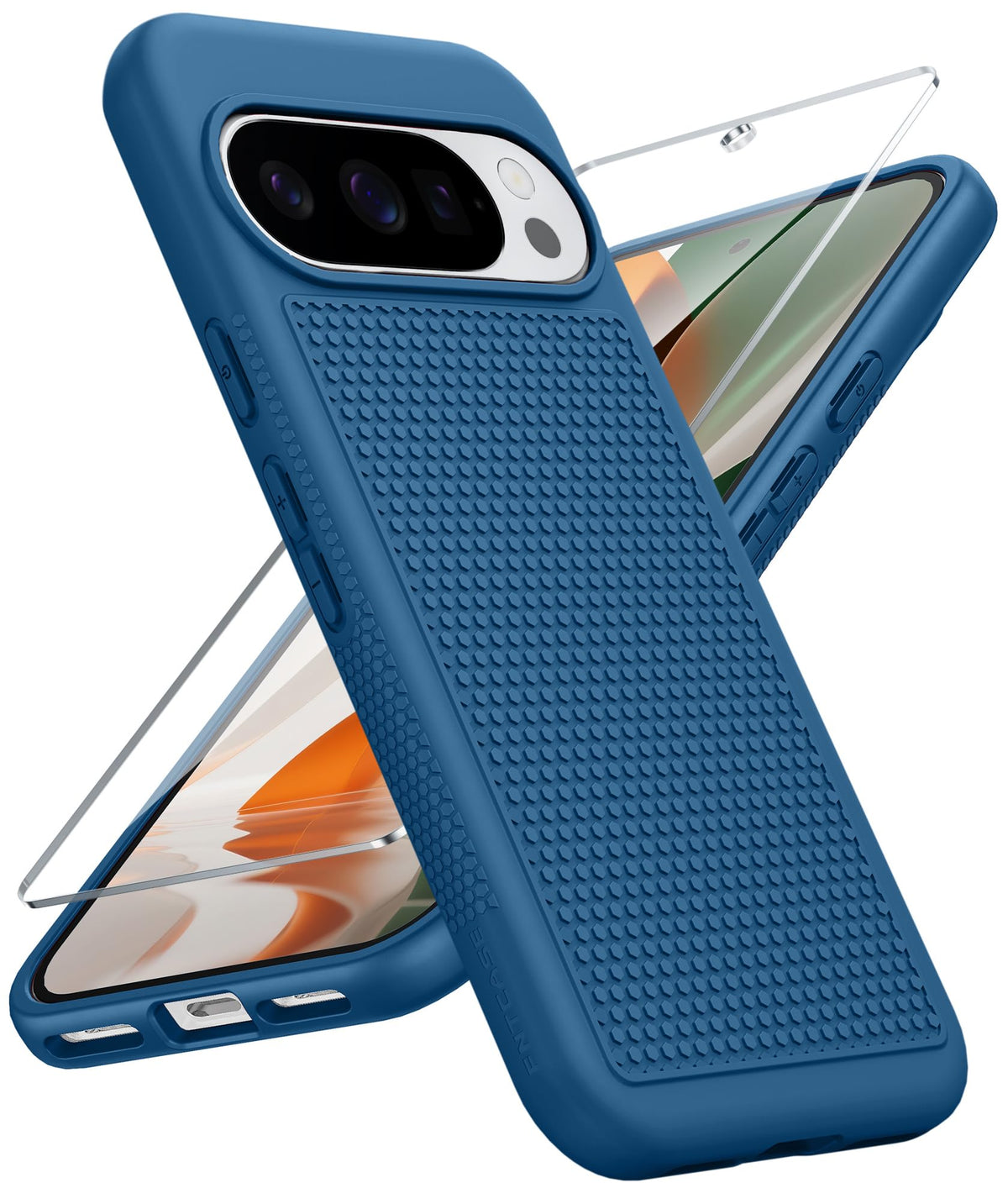 FNTCASE for Google Pixel 9a Case: Green Non Slip Textured