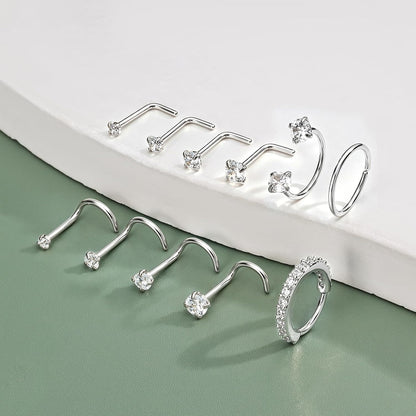 Horseshoe Nose Ring Studs Gold Silver Nose Piercing Jewelry for Women Men