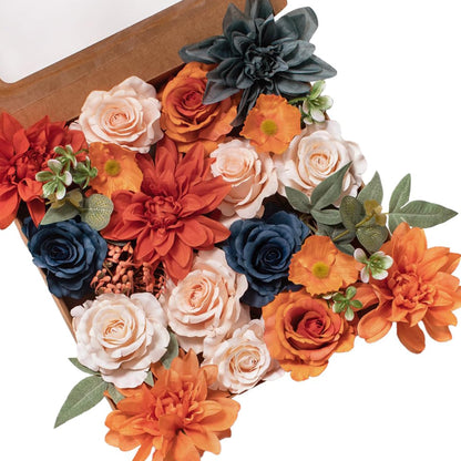 Fall Artificial Flowers DIY Bouquet Combo Faux Rose for Home Decor