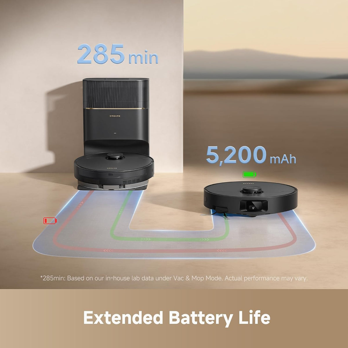 dreame D20 Pro Plus Robot Vacuum and Mop, Detangling DuoBrush for Pet Hair
