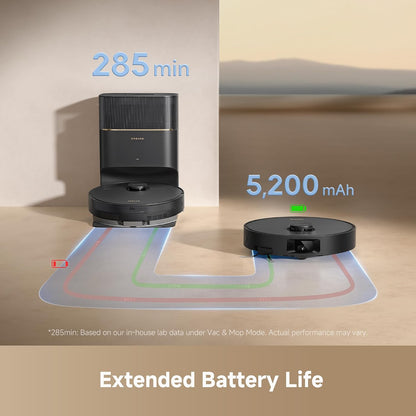 dreame D20 Pro Plus Robot Vacuum and Mop, Detangling DuoBrush for Pet Hair